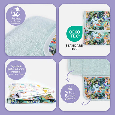 Milk&Moo Jungle Friends Baby Diaper Changing Pad