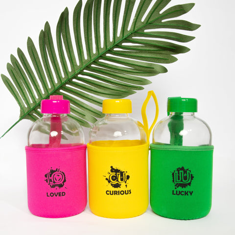 Biggdesign Moods Up Curious Glass Flask with Neoprene Cover 600 ml