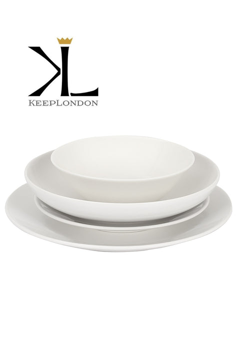 Keep London Londoner Series 24 Piece Pure Porcelain Origin 6 Person Dinner Set