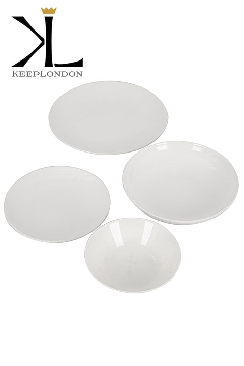 Keep London Londoner Series 24 Piece Pure Porcelain Origin 6 Person Dinner Set