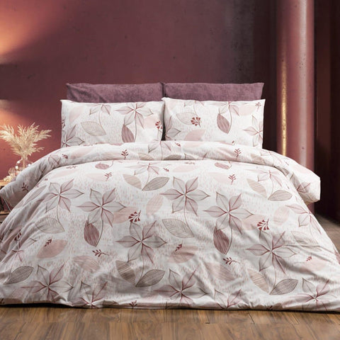 Keep London Home 331 Series Natural Cotton(Doğal Pamuk) Tek Kişilik Nevresim Takımı-Pudra