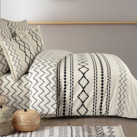 Keep London Calm Poplin Double Duvet Cover Set