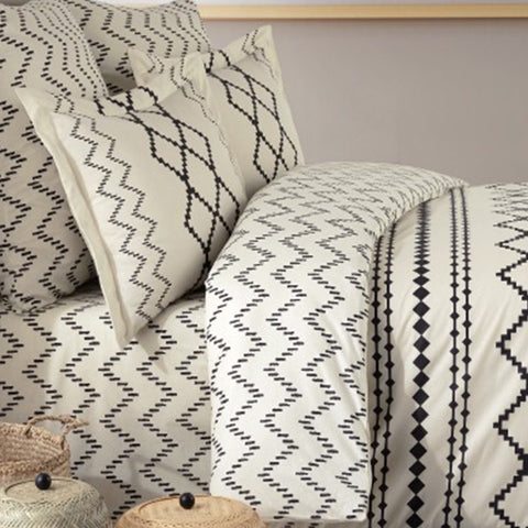 Keep London Calm Poplin Double Duvet Cover Set