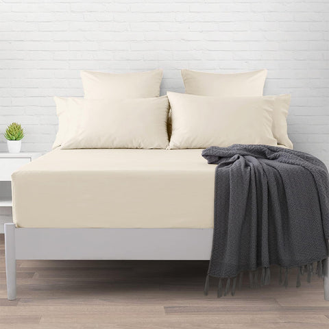 Keep London Utupia Fitted Single Sheet Cream