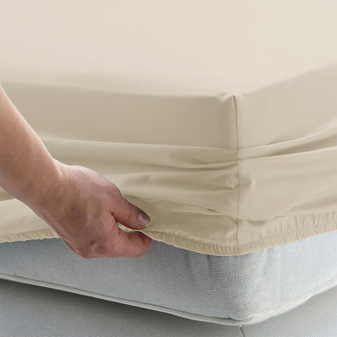 Keep London Utupia Fitted Single Sheet Cream