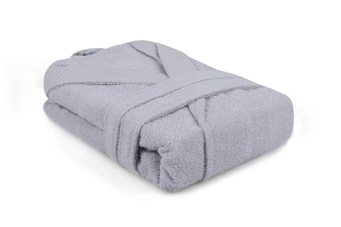 Keep London Shawl Collar Bathrobe Grey