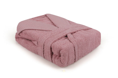 Keep London Shawl Collar Bathrobe Dusty Rose