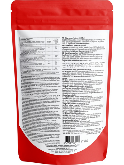 Cipsaş Crunch Wavy Ketchup Flavored Hummus Chips 85 g