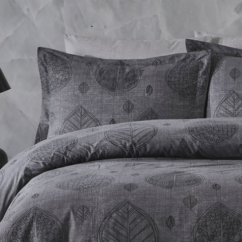Keep London Dolce Sleep Series 302 Natural Cotton(Doğal Pamuk) Çift Kişilik Nevresim Takımı-Antrasit