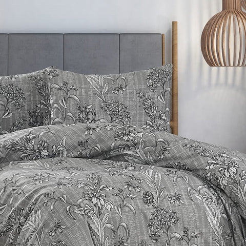 Keep London Home Series 310 Natural Cotton(Doğal Pamuk) Çift Kişilik Nevresim Takımı-Gri