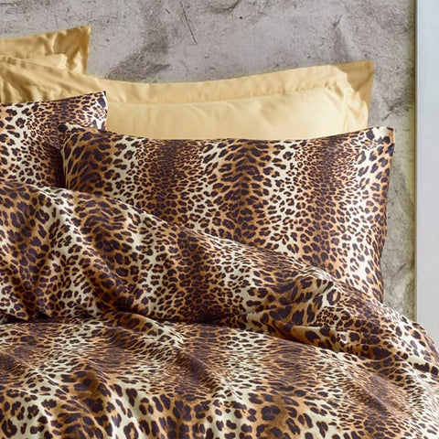 Keep London Home Series 319 Natural Cotton(Doğal Pamuk) Tek Kişilik Nevresim Takımı-Kahverengi