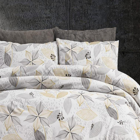 Keep London Home Series 329 Natural Cotton(Doğal Pamuk) Tek Kişilik Nevresim Takımı-Gri