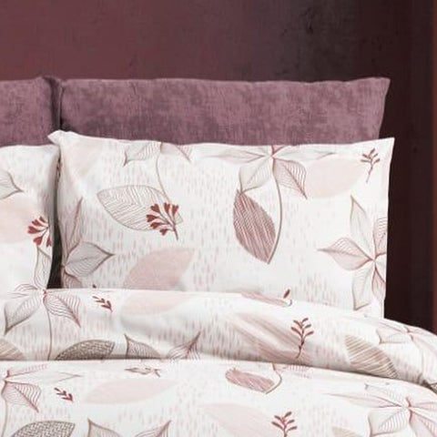 Keep London Home 331 Series Natural Cotton(Doğal Pamuk) Tek Kişilik Nevresim Takımı-Pudra