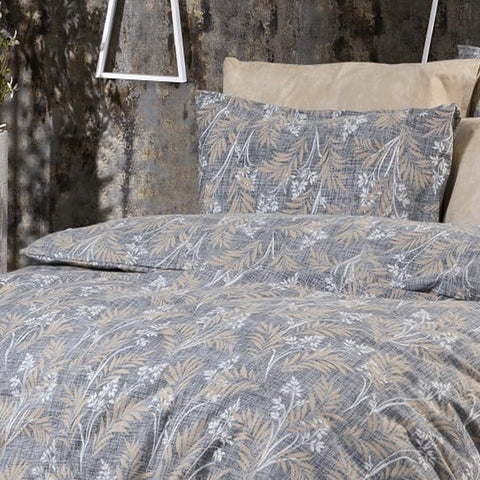 Keep London Home Series 333 Natural Cotton(Doğal Pamuk) Tek Kişilik Nevresim Takımı-Gri