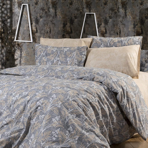 Keep London Home Series 333 Natural Cotton(Doğal Pamuk) Tek Kişilik Nevresim Takımı-Gri