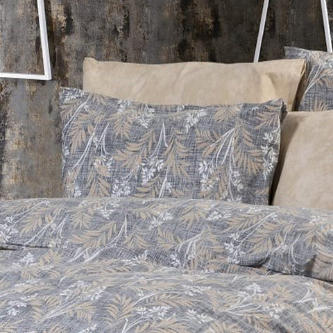 Keep London Home Series 333 Natural Cotton(Doğal Pamuk) Tek Kişilik Nevresim Takımı-Gri