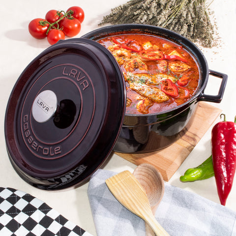 LAVA Premium Round Cast Iron Dutch Oven 28 cm