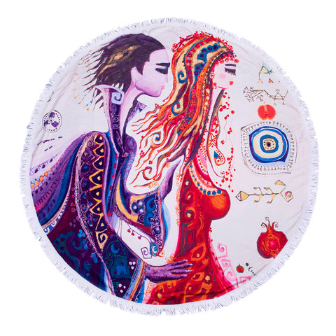 Biggdesign Love Round Beach Towel