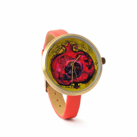Biggdesign Pomegranate Patterned Wrist Watch