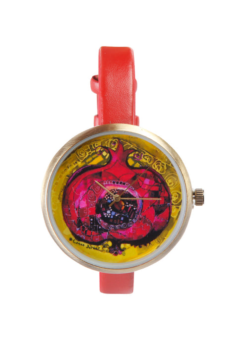 Biggdesign Pomegranate Patterned Wrist Watch