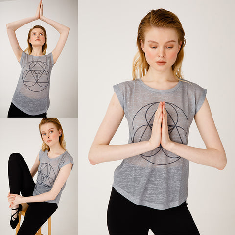 BiggYoga Namaste Grey T-Shirt
