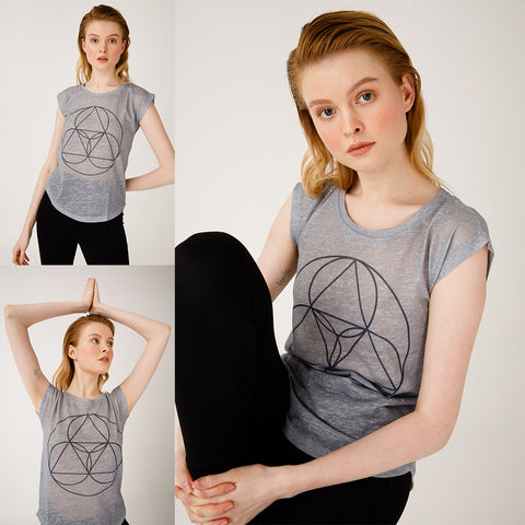 BiggYoga Namaste Grey T-Shirt