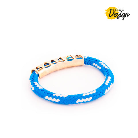 AnemosS Sail Detailed Rope Bracelet - Blue