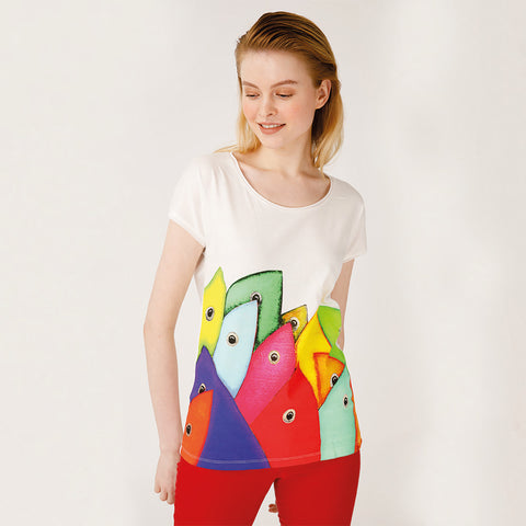 Biggdesign Fertility Fish Crew Neck T-Shirt S