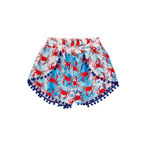 AnemosS Crab Patterned Mini Shorts