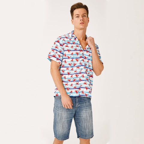 AnemosS Crab Patterned Men's Shirt S