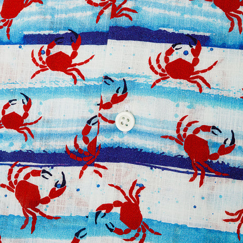 AnemosS Crab Patterned Men's Shirt S