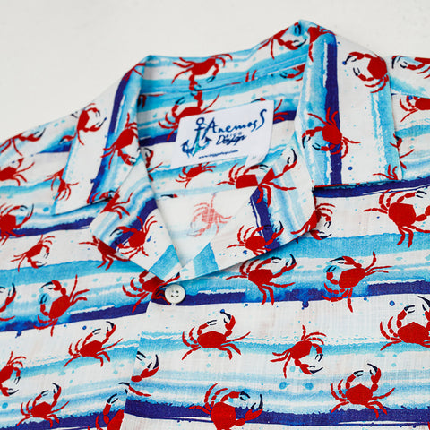 AnemosS Crab Patterned Men's Shirt S
