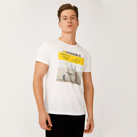 Biggdesign Faces Possible Mens Crew Neck T-Shirt