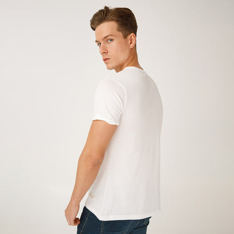 Biggdesign Faces Lucky Mens Crew Neck T-Shirt