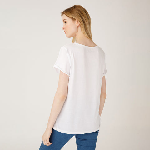 Biggdesign Faces Hope Womens Crew Neck T-Shirt