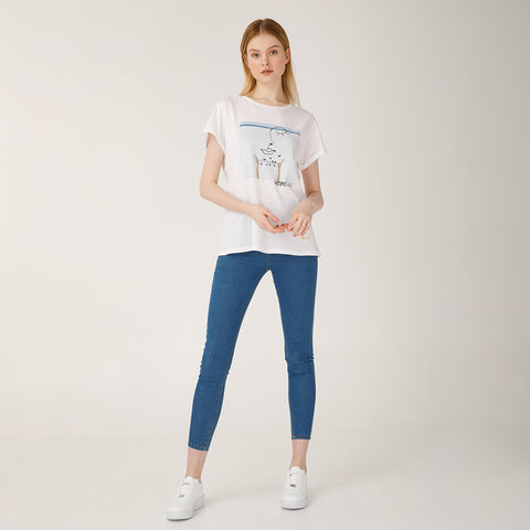 Biggdesign Faces Hope Womens Crew Neck T-Shirt