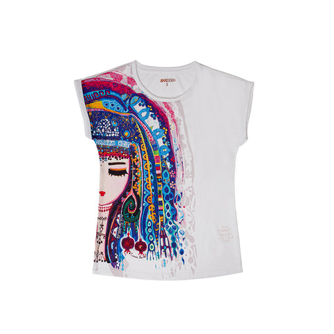 Biggdesign Blue Water Crew Neck T-Shirt