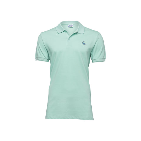 Anemoss Green Sailboat Men's Polo Collar T-Shirt, S