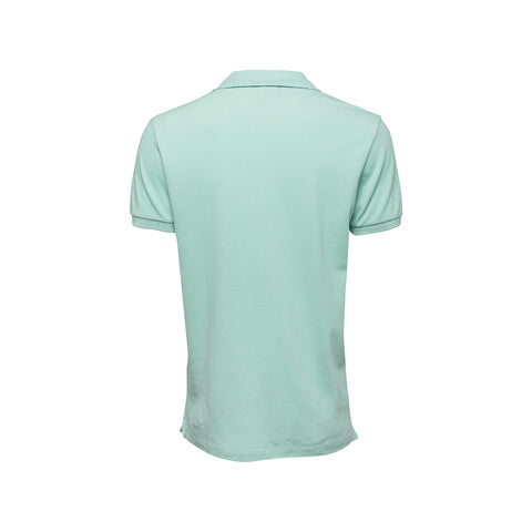 Anemoss Green Sailboat Men's Polo Collar T-Shirt, S