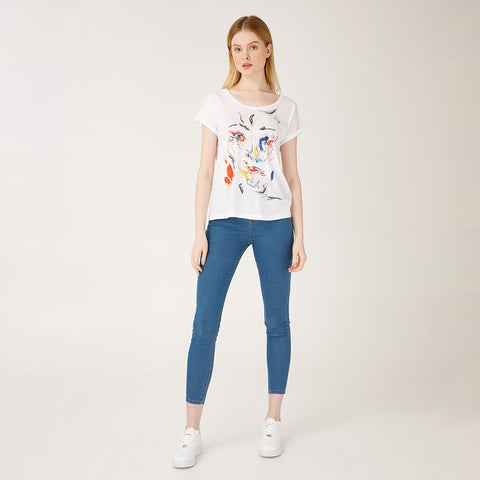 Biggdesign Red Face T-Shirt-Small Size