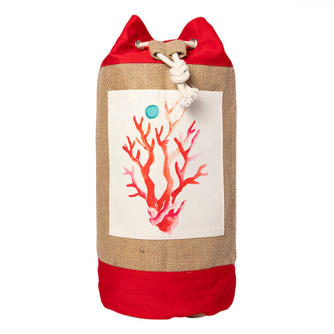 Anemoss Coral Jute Bag