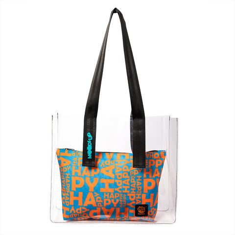 Biggdesign Moods Up Happy Transparent Shopping and Beach Bag