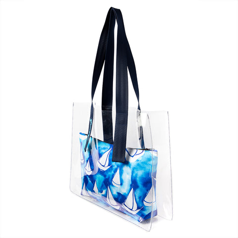 Anemoss Sailboat Transparent Shopping and Beach Bag
