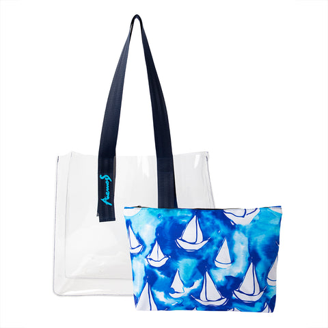 Anemoss Sailboat Transparent Shopping and Beach Bag