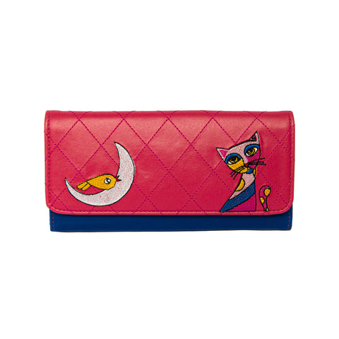 Biggdesign Owl and City Embroidered Wallet