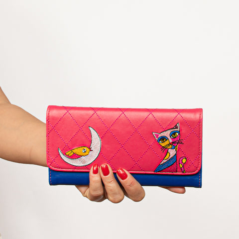 Biggdesign Owl and City Embroidered Wallet