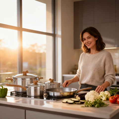 Serenk Definition Stainless Steel 7 Pieces Cookware Set