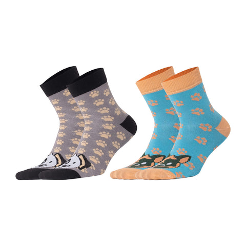 Biggdesign Dogs 5 Pcs Women Socket Socks