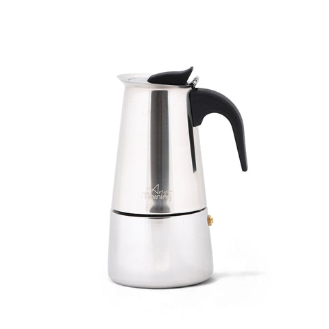 Any Morning Stove top Espresso Maker Stainless Steel Percolator Coffee Pot 200 ml