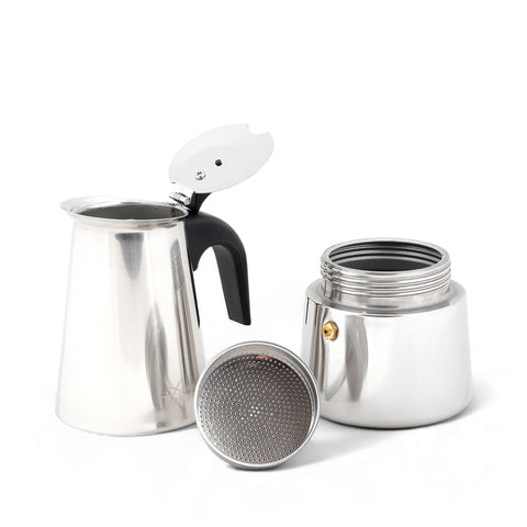 Any Morning Stove top Espresso Maker Stainless Steel Percolator Coffee Pot 200 ml